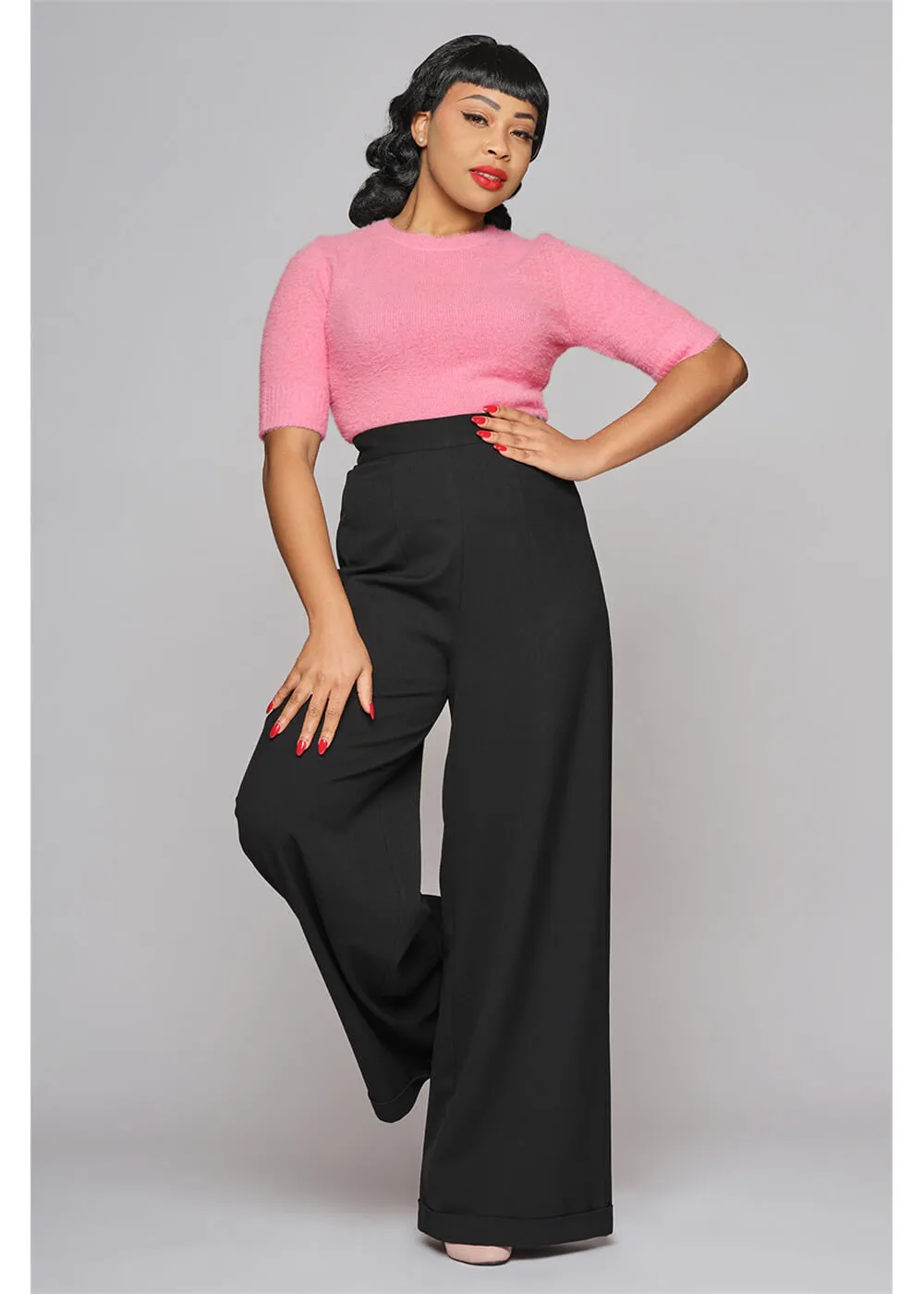 Collectif Gerilynn 40's Trousers Black