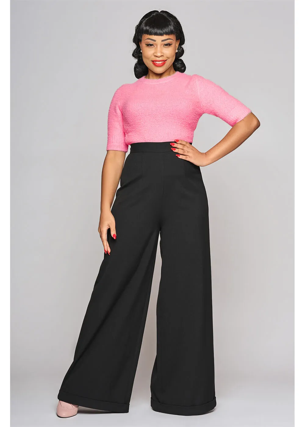 Collectif Gerilynn 40's Trousers Black