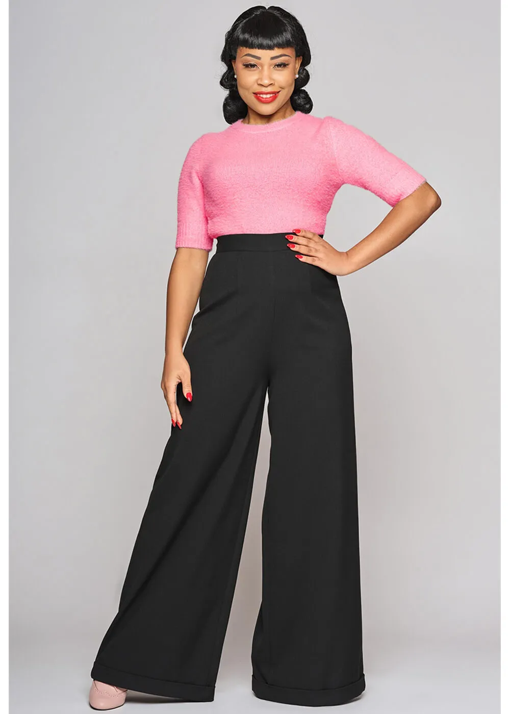 Collectif Gerilynn 40's Trousers Black