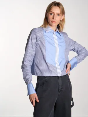 Combine Stripe Cropped Shirt