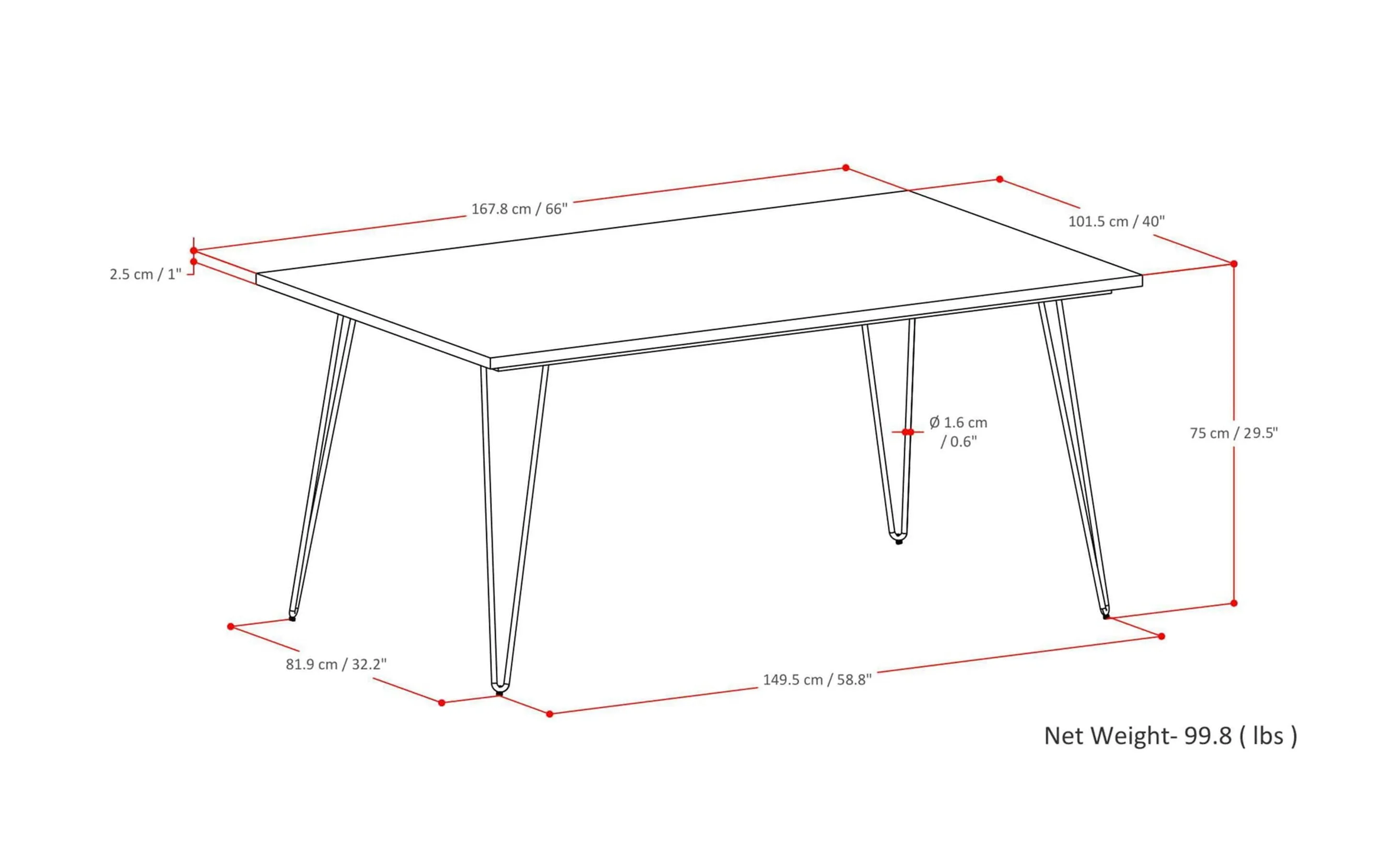 Corina / Hunter 7 Pc Dining Set