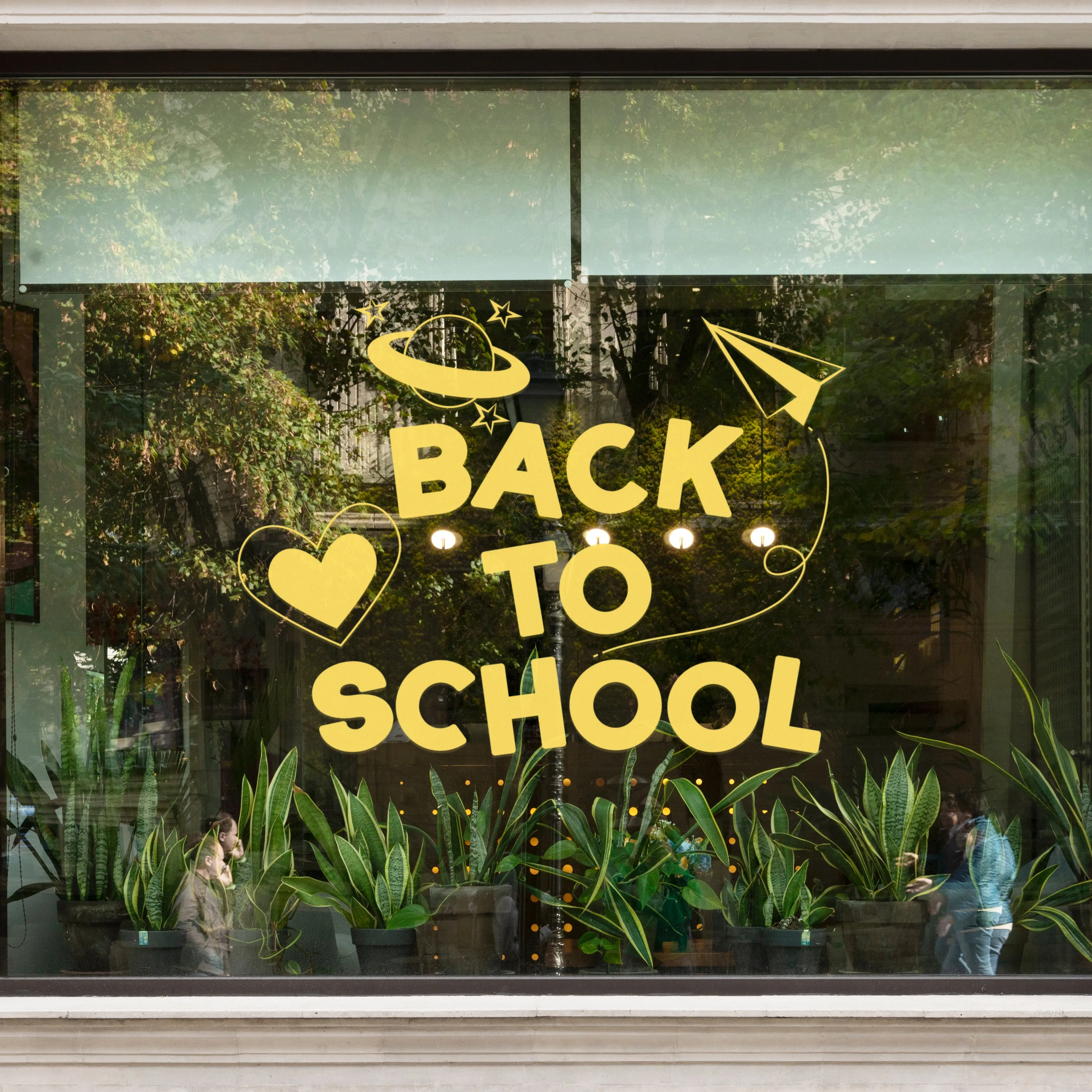 Cosmic Back To School Retail Window Vinyl