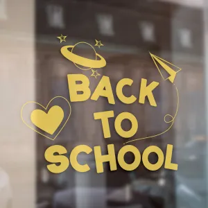 Cosmic Back To School Retail Window Vinyl