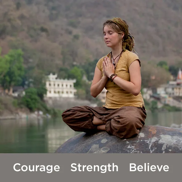 Courage-Strength-Believe Quotable Cuff Bracelet