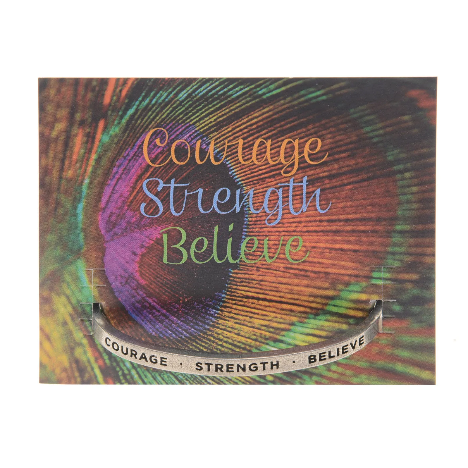 Courage-Strength-Believe Quotable Cuff Bracelet