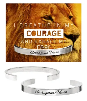Courageous Heart Quotable Cuff Bracelet
