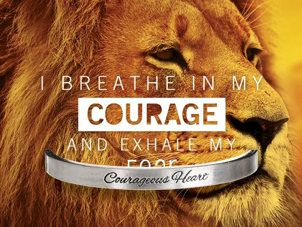 Courageous Heart Quotable Cuff Bracelet