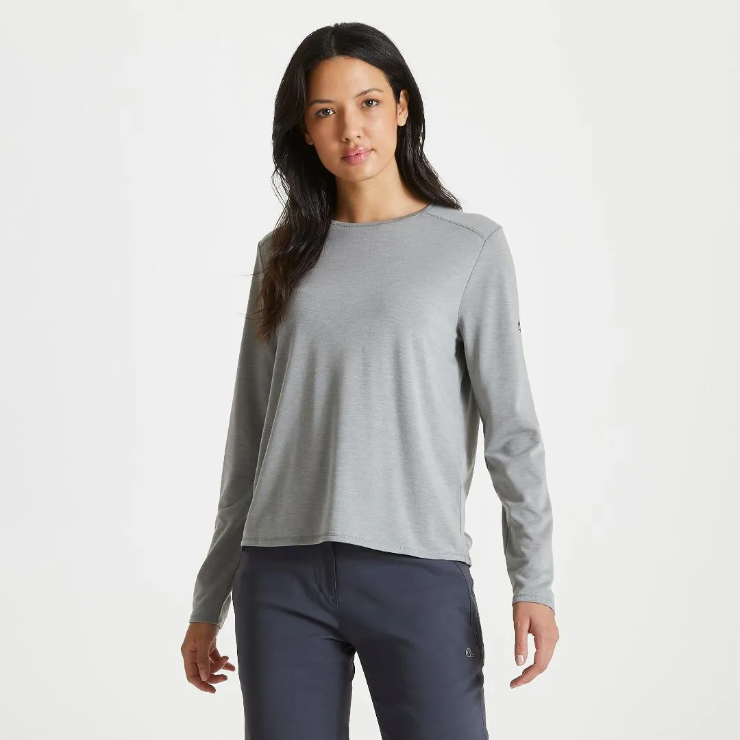 Craghoppers First Layer Long Sleeve Tee - Soft Grey Marl