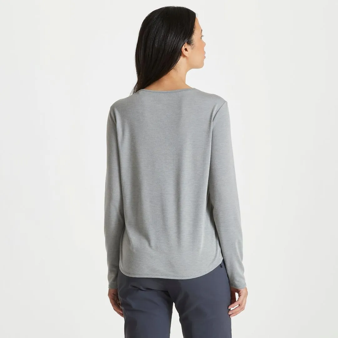 Craghoppers First Layer Long Sleeve Tee - Soft Grey Marl