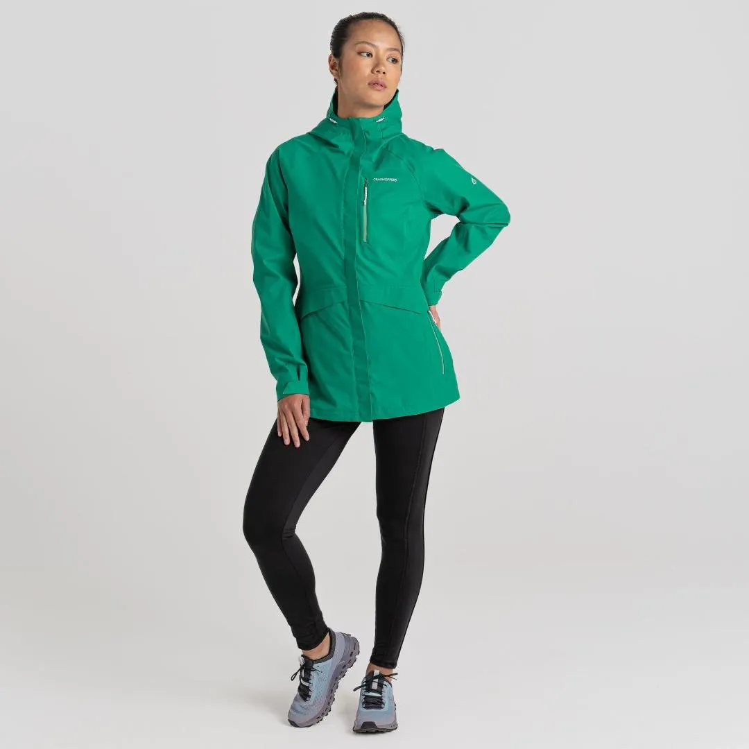 Craghoppers Women's Caldbeck Stretch Waterproof Jacket - Mystic Green