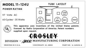CROSLEY-11-124U