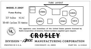 CROSLEY-E-20GY