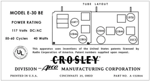 CROSLEY-E-30BE