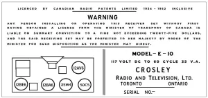 CROSLEY-E10