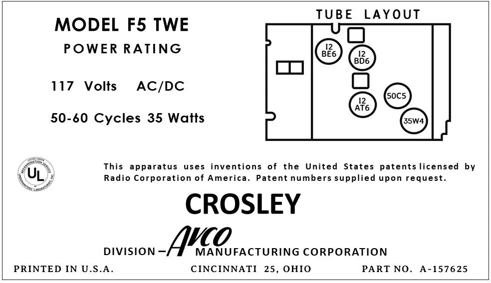 CROSLEY-F5TWE