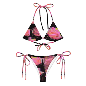 Cybernetic Phantom Rose All-over print recycled string bikini