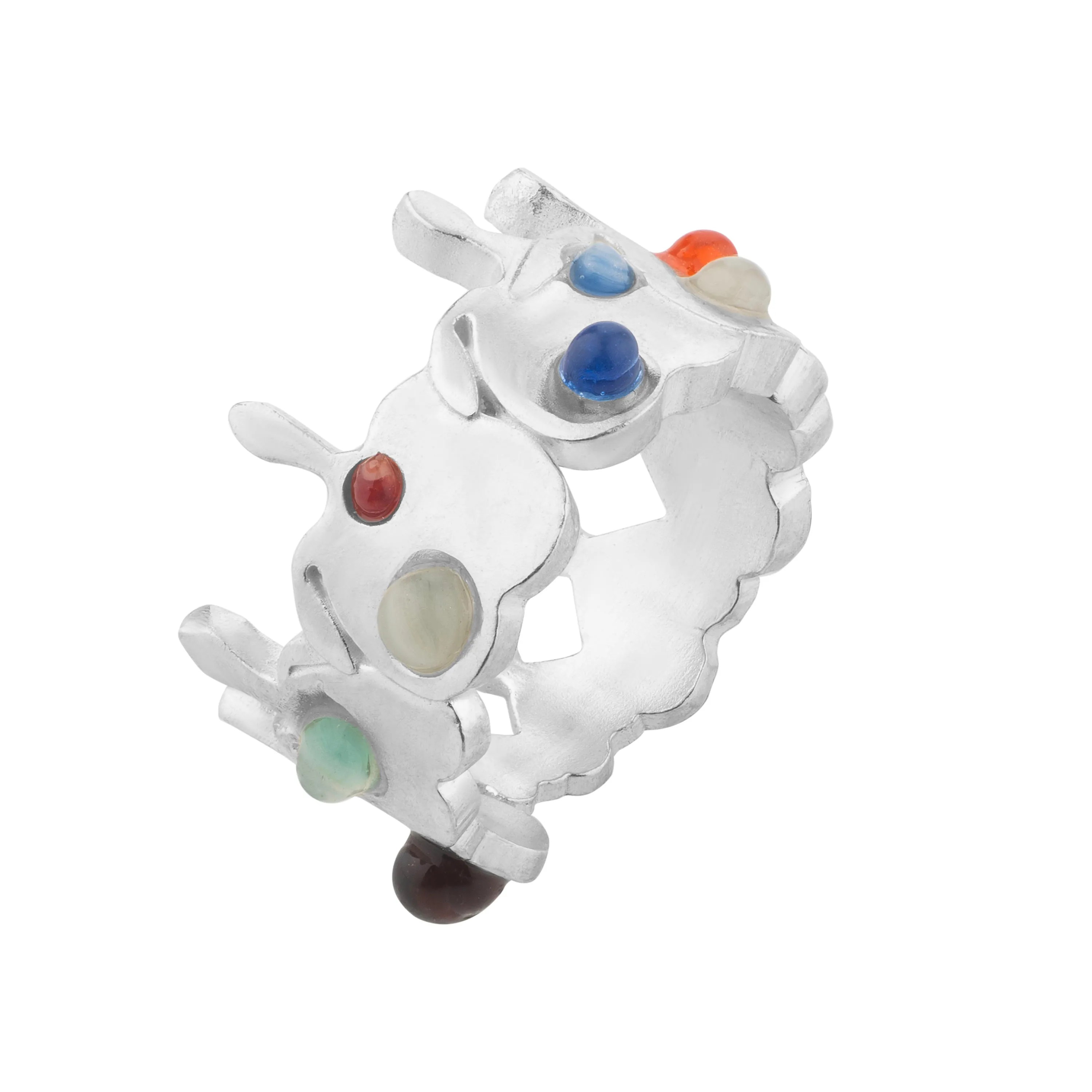 Cycle Glass Heart Ring