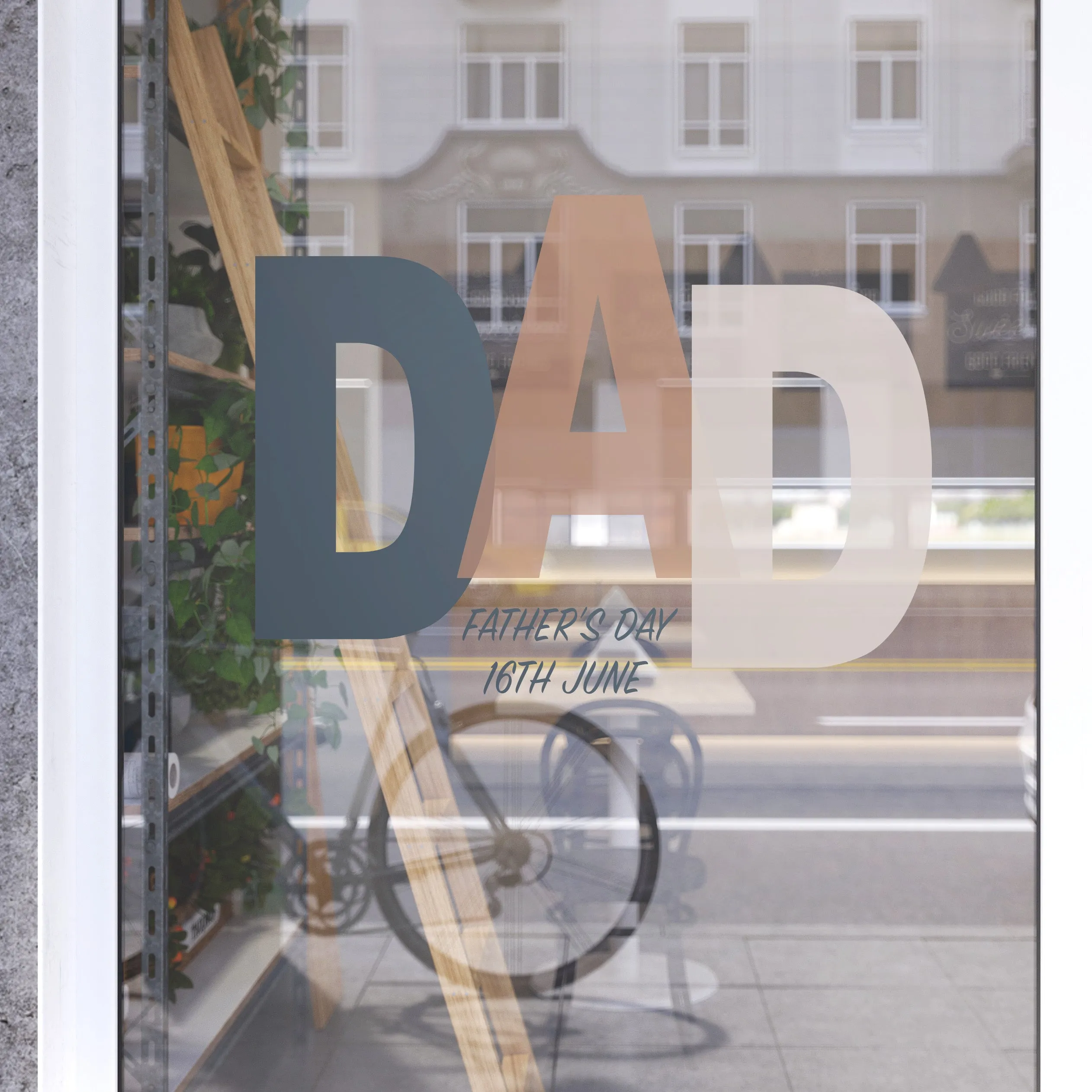 DAD Bold Block Letters Father's Day Retail Graphics
