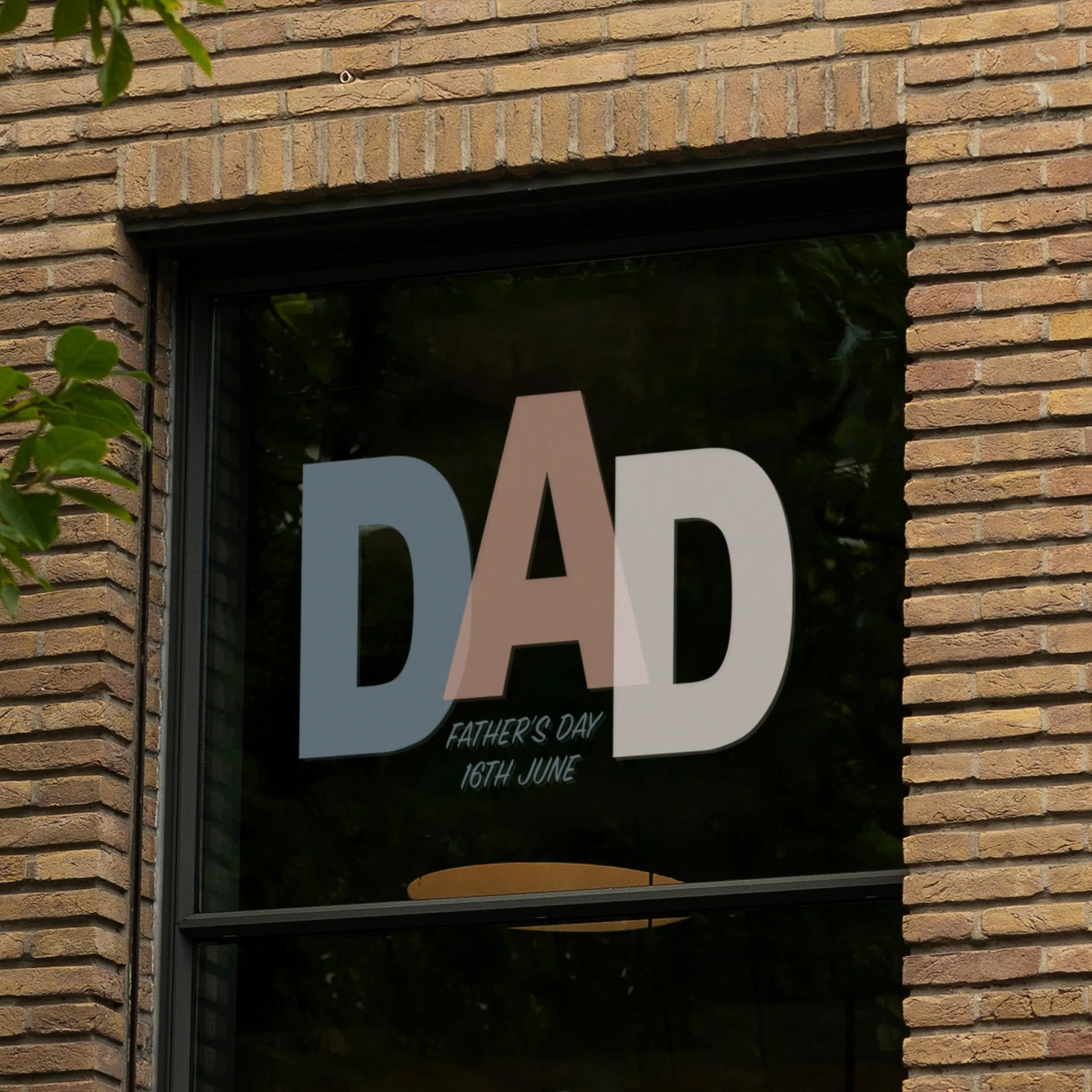 DAD Bold Block Letters Father's Day Retail Graphics