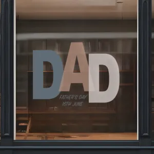 DAD Bold Block Letters Father's Day Retail Graphics