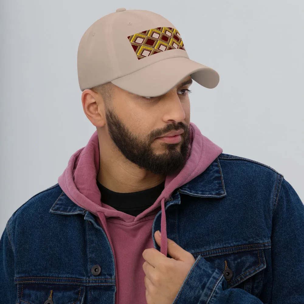 Dad Hat | 60s Yellow Diamonds | Geometric Glam