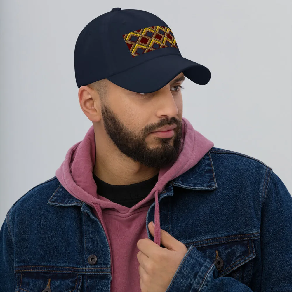 Dad Hat | 60s Yellow Diamonds | Geometric Glam