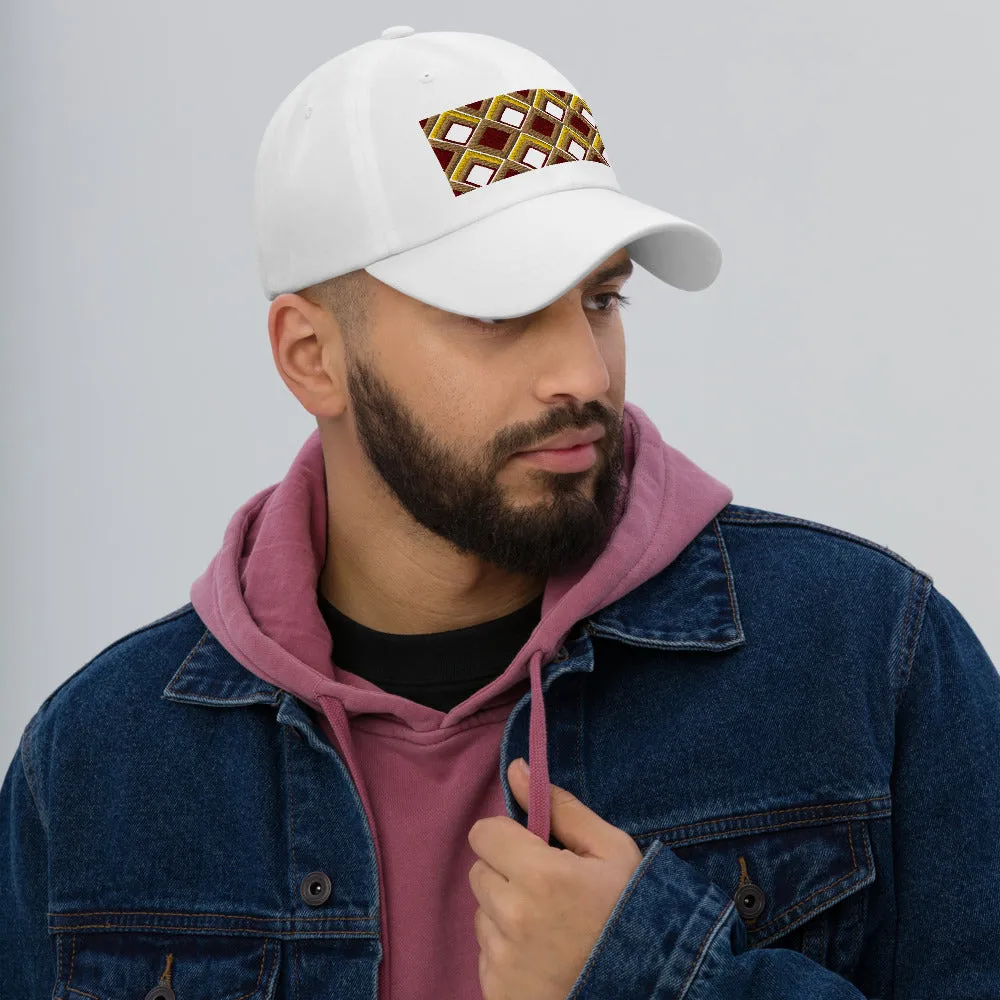 Dad Hat | 60s Yellow Diamonds | Geometric Glam