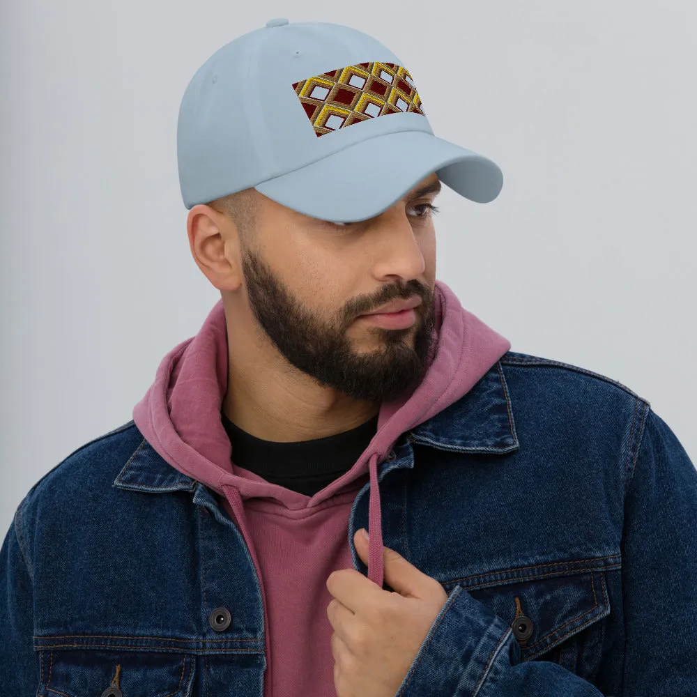 Dad Hat | 60s Yellow Diamonds | Geometric Glam