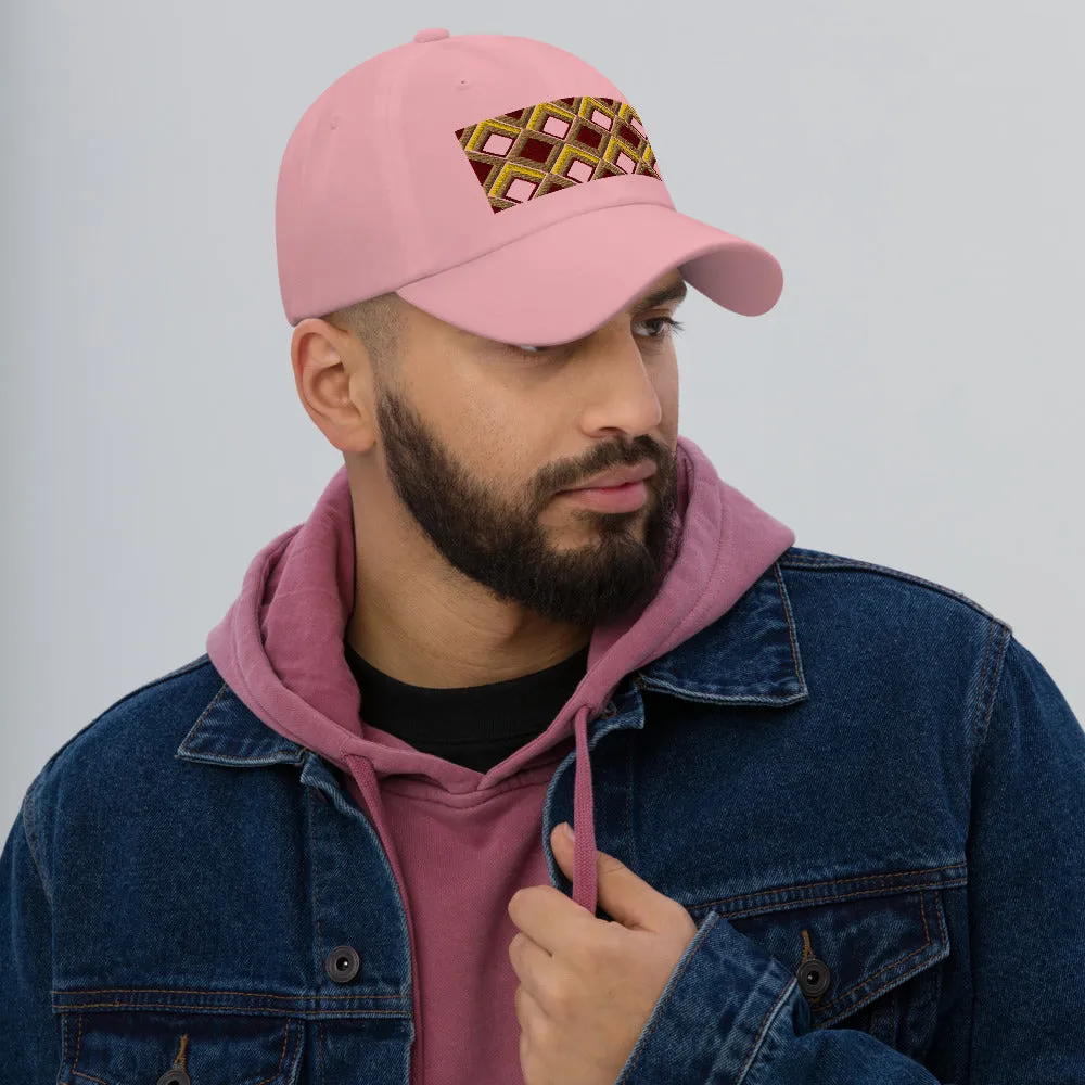 Dad Hat | 60s Yellow Diamonds | Geometric Glam