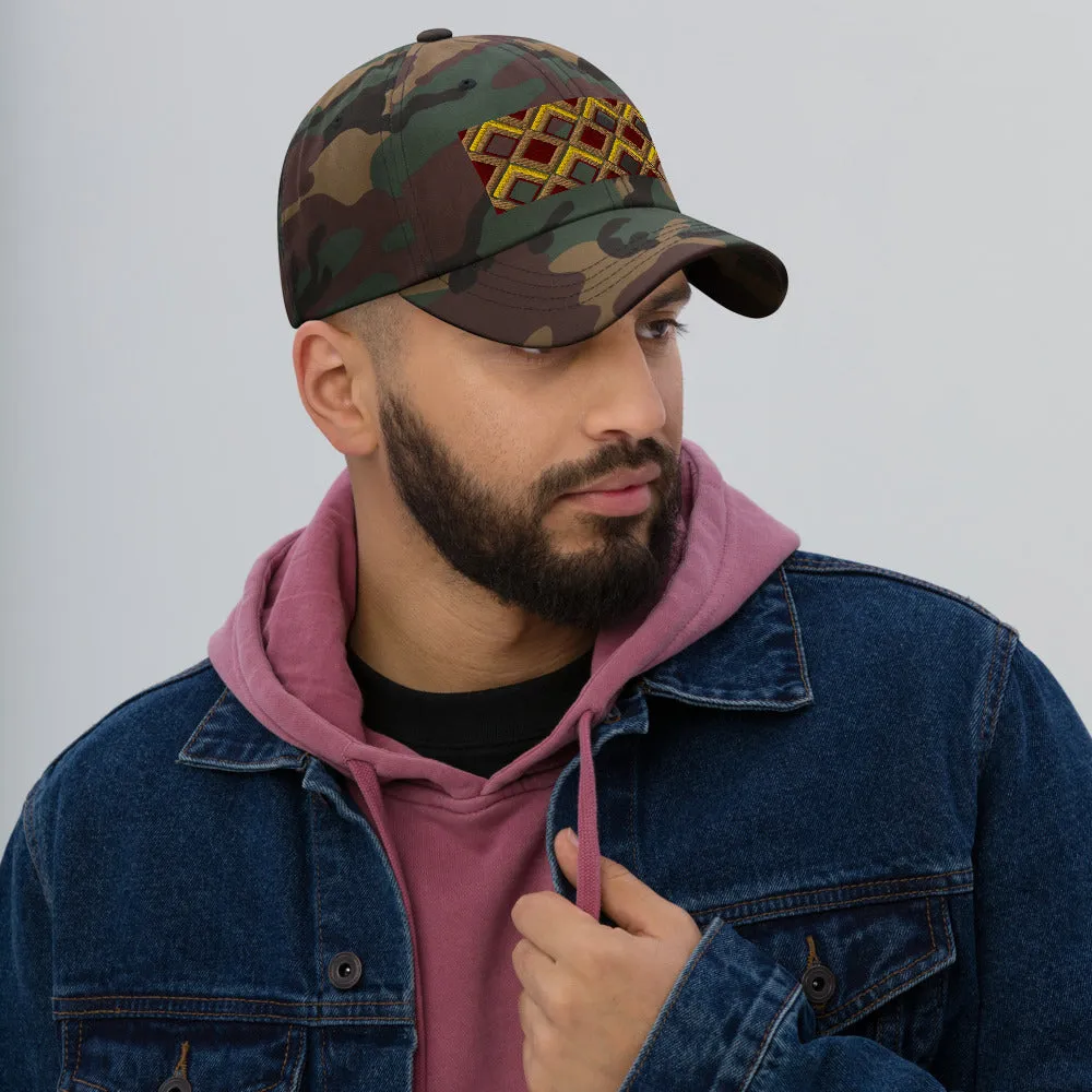 Dad Hat | 60s Yellow Diamonds | Geometric Glam