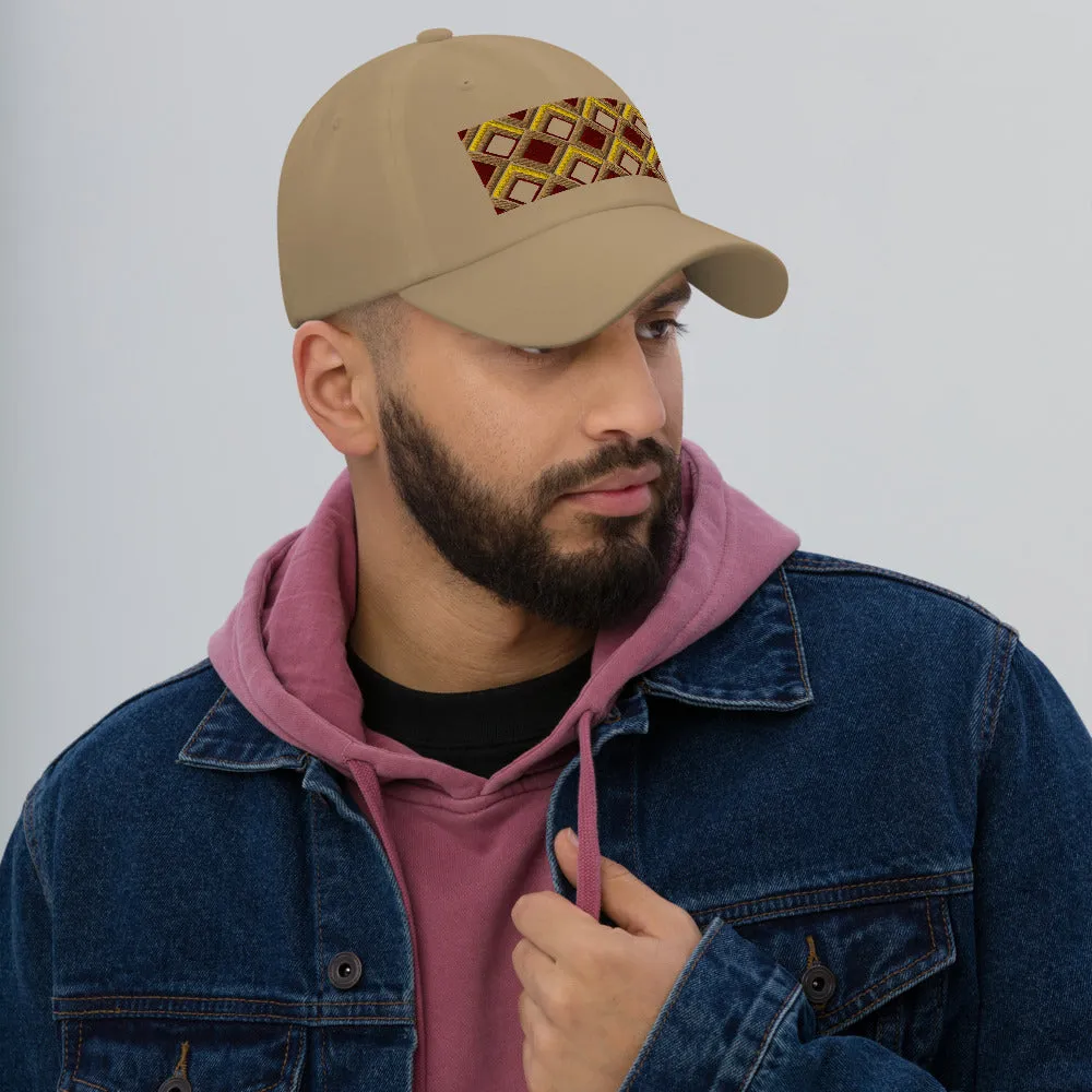 Dad Hat | 60s Yellow Diamonds | Geometric Glam