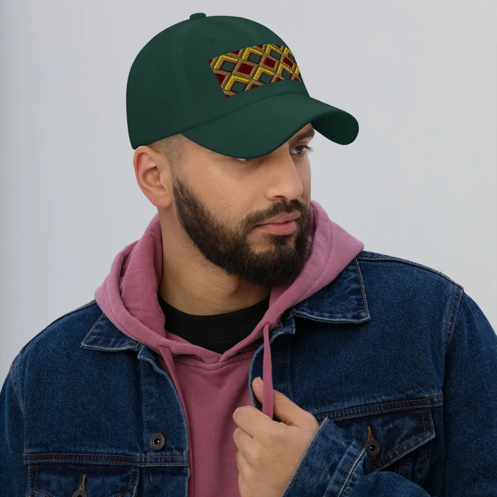 Dad Hat | 60s Yellow Diamonds | Geometric Glam