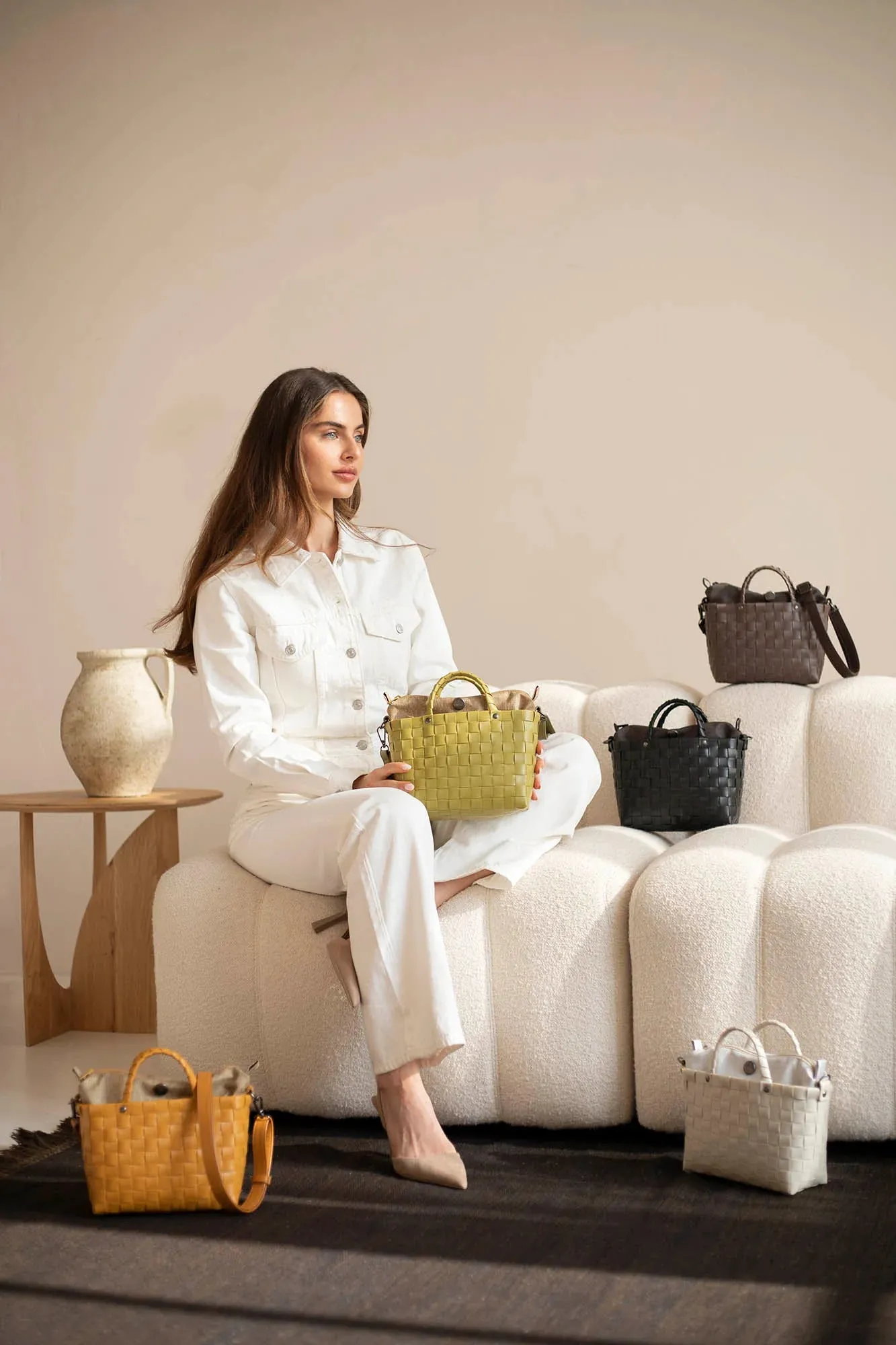 Dash Handbag Natural Lime