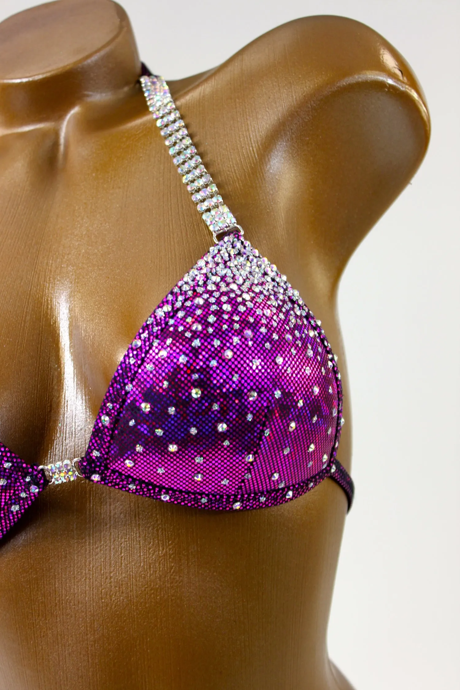 Deep Fuchsia Crystal AB Bikini Suit