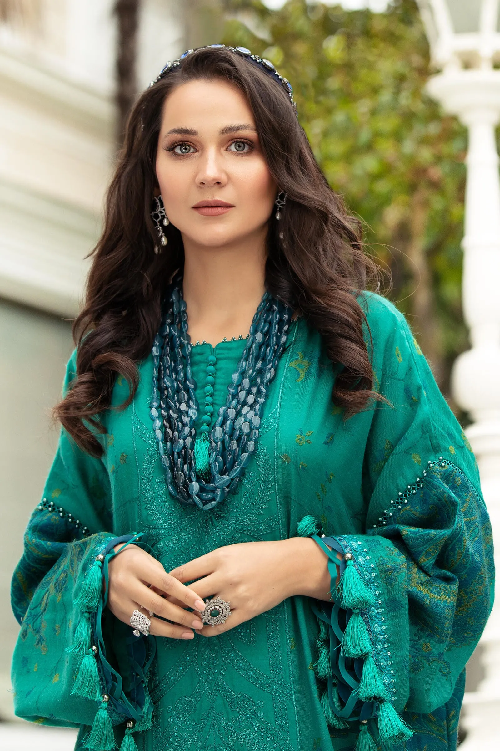 DL-901-Sea Green | Maria B Winter Linen Unstitched Collection 2021 | Unstitched Embroidered Linen Suits