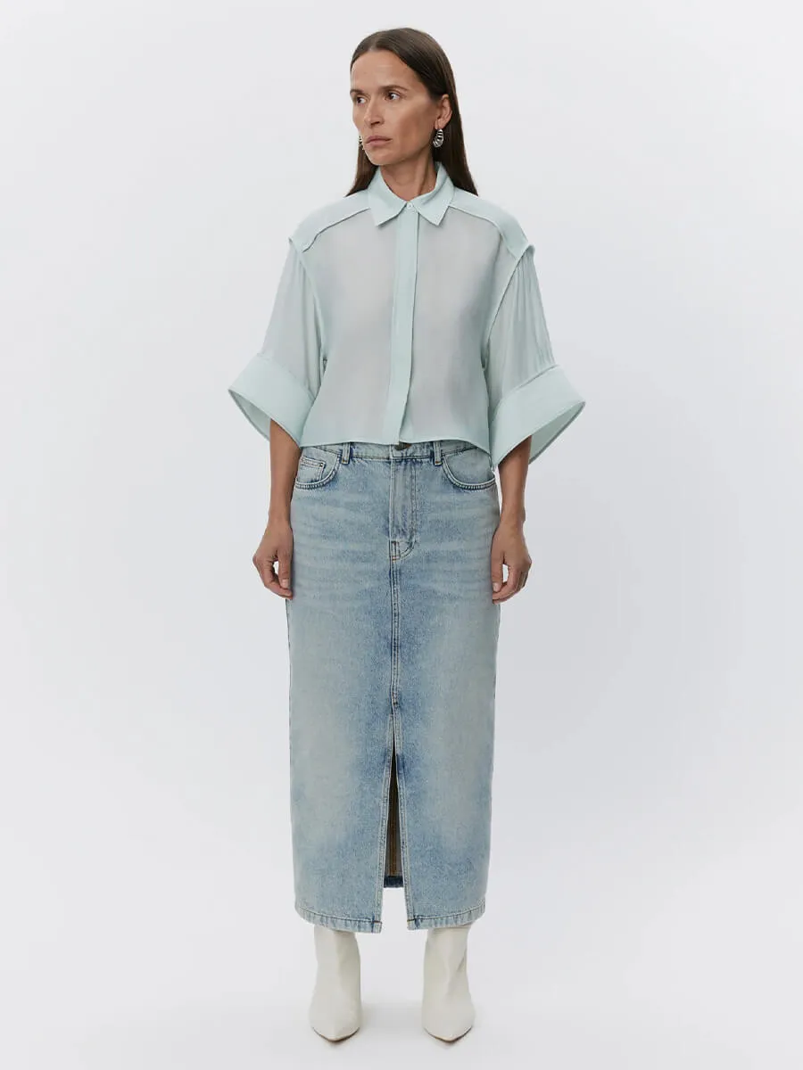 Eleanor - Refined Rayon - Misty Blue
