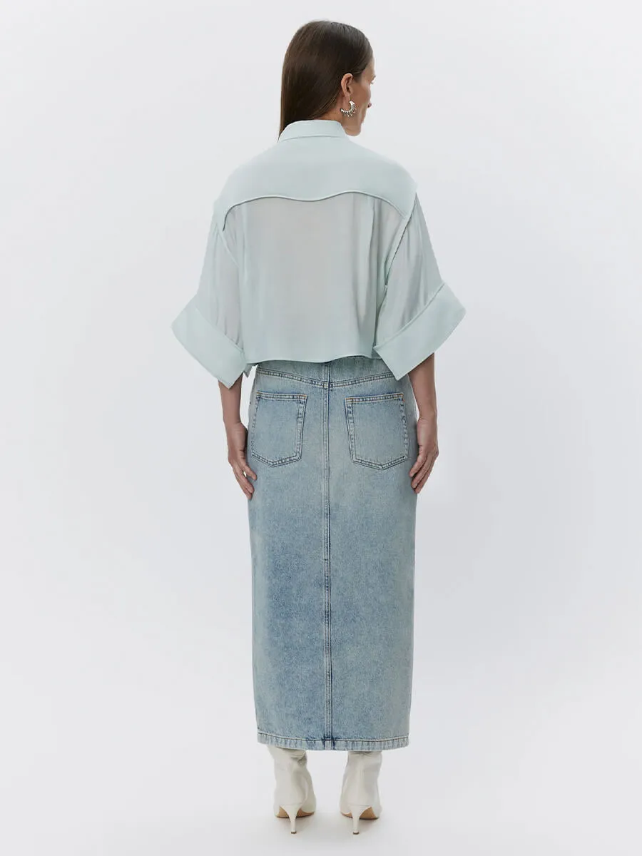 Eleanor - Refined Rayon - Misty Blue