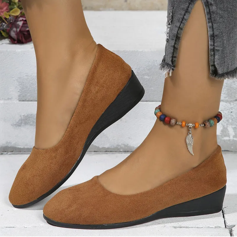 Elegant Lightweight Non-Slip Low Heel Wedge
