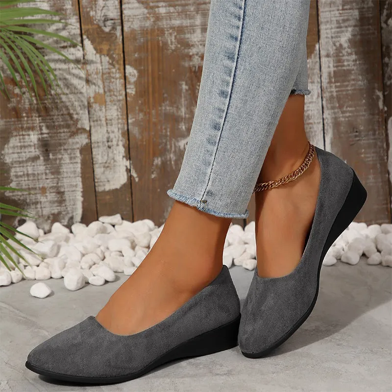 Elegant Lightweight Non-Slip Low Heel Wedge