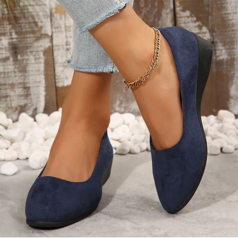 Elegant Lightweight Non-Slip Low Heel Wedge