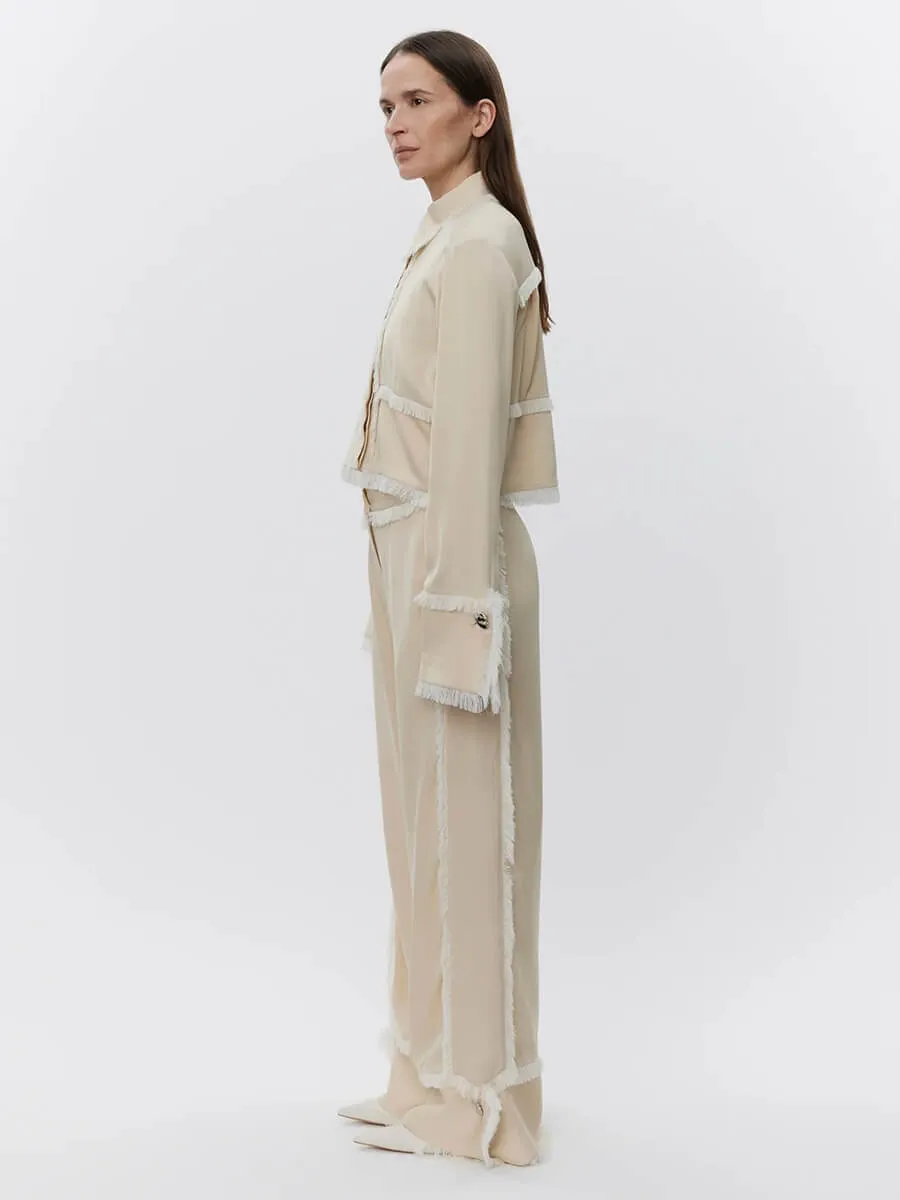 Emmie - Matte Crepe - Oyster Grey