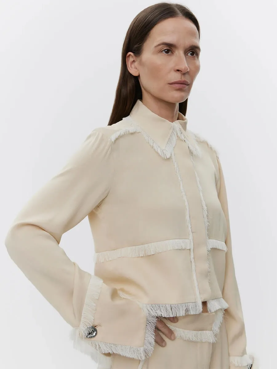 Emmie - Matte Crepe - Oyster Grey