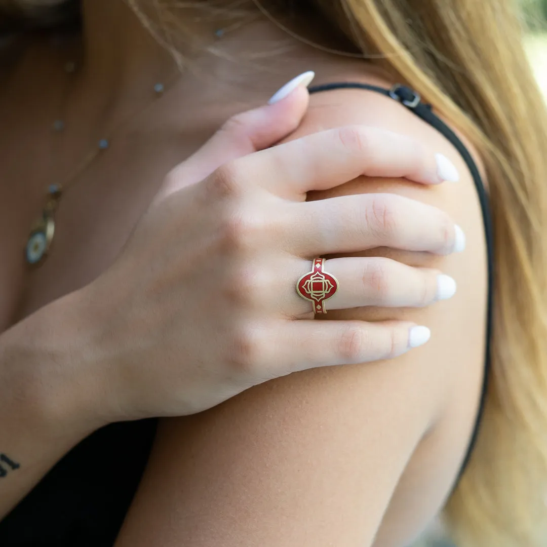 ENAMEL CHAKRA RING