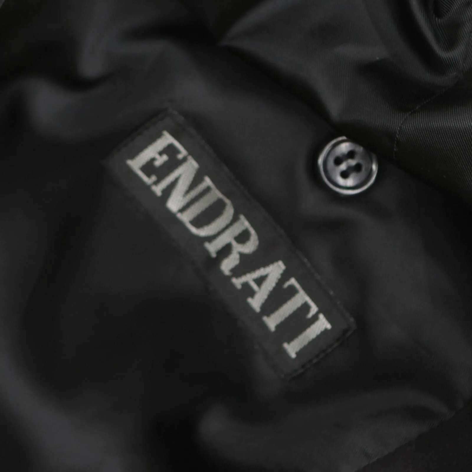 Endrati Mens Padded Shoulder 3-Button Suit Coat Jacket 1678eb0c39df8f Black 38R