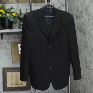 Endrati Mens Padded Shoulder 3-Button Suit Coat Jacket 1678eb0c39df8f Black 38R