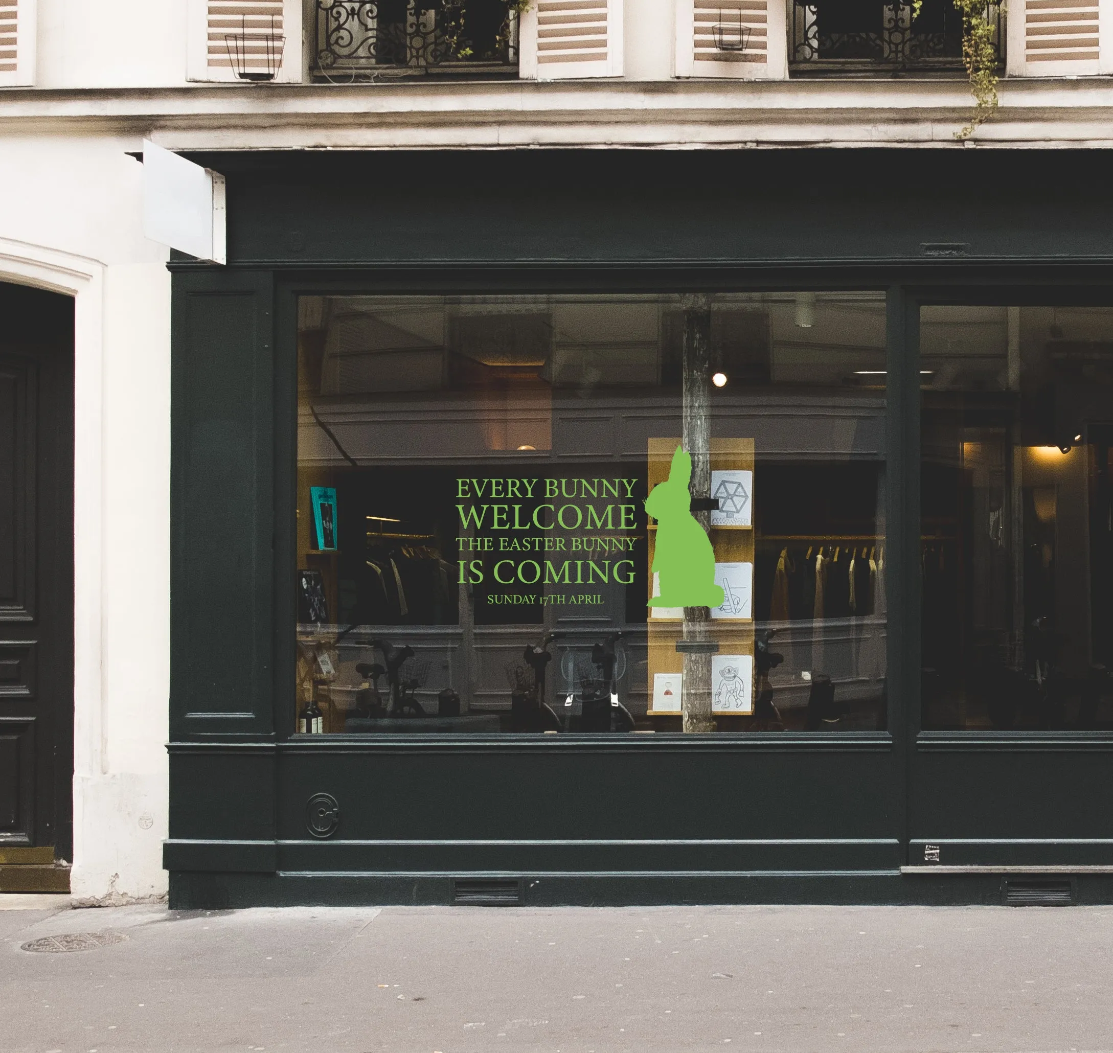 Every Bunny Is Welcome Retail Window Vinyl