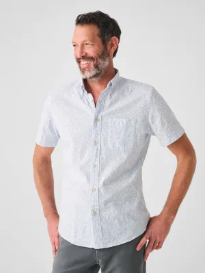 Faherty - Short Sleeve Breeze Shirt - Sky Canopy Print