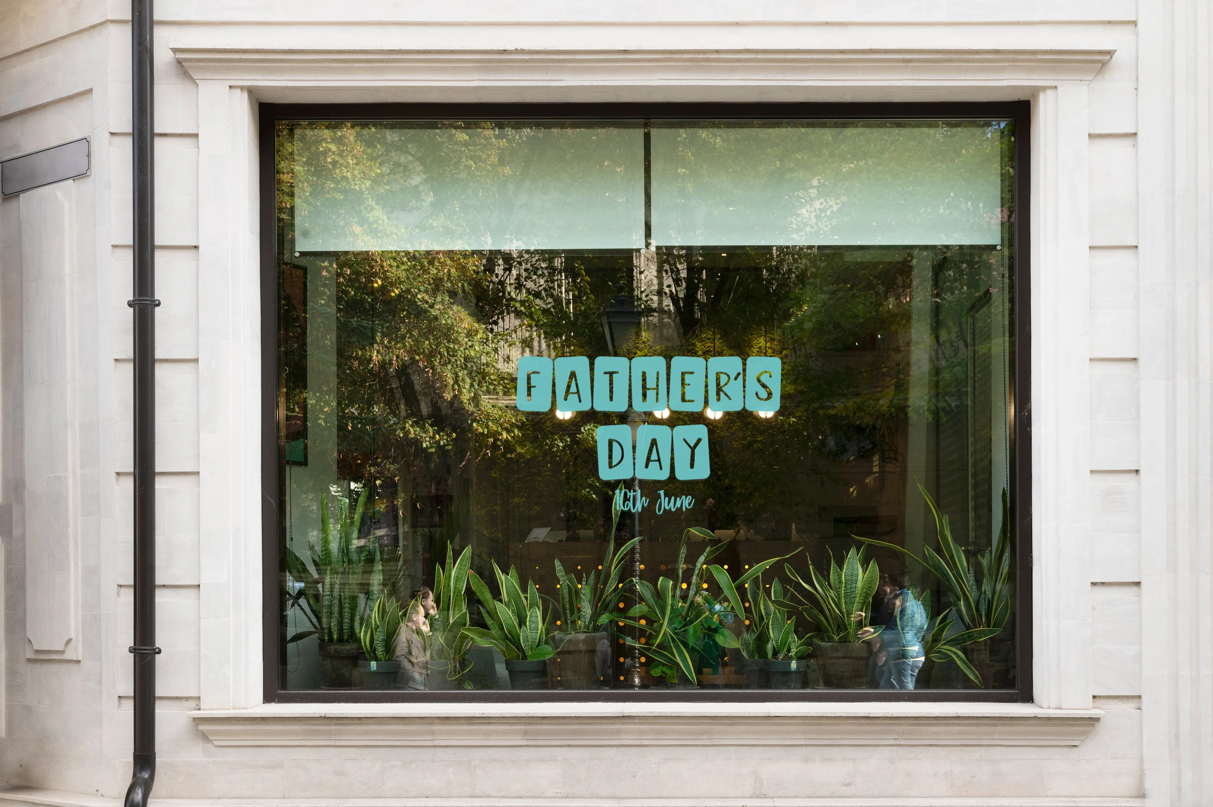 Father's Day Blocks Retail Shop Window Sticker