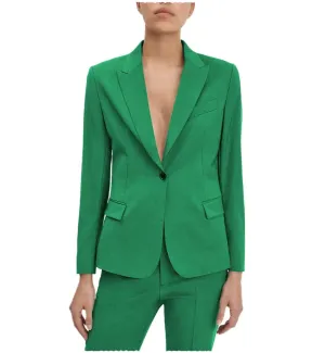Flat Single Buttons 2 Pieces Women Suit Peak Lapel Blazer