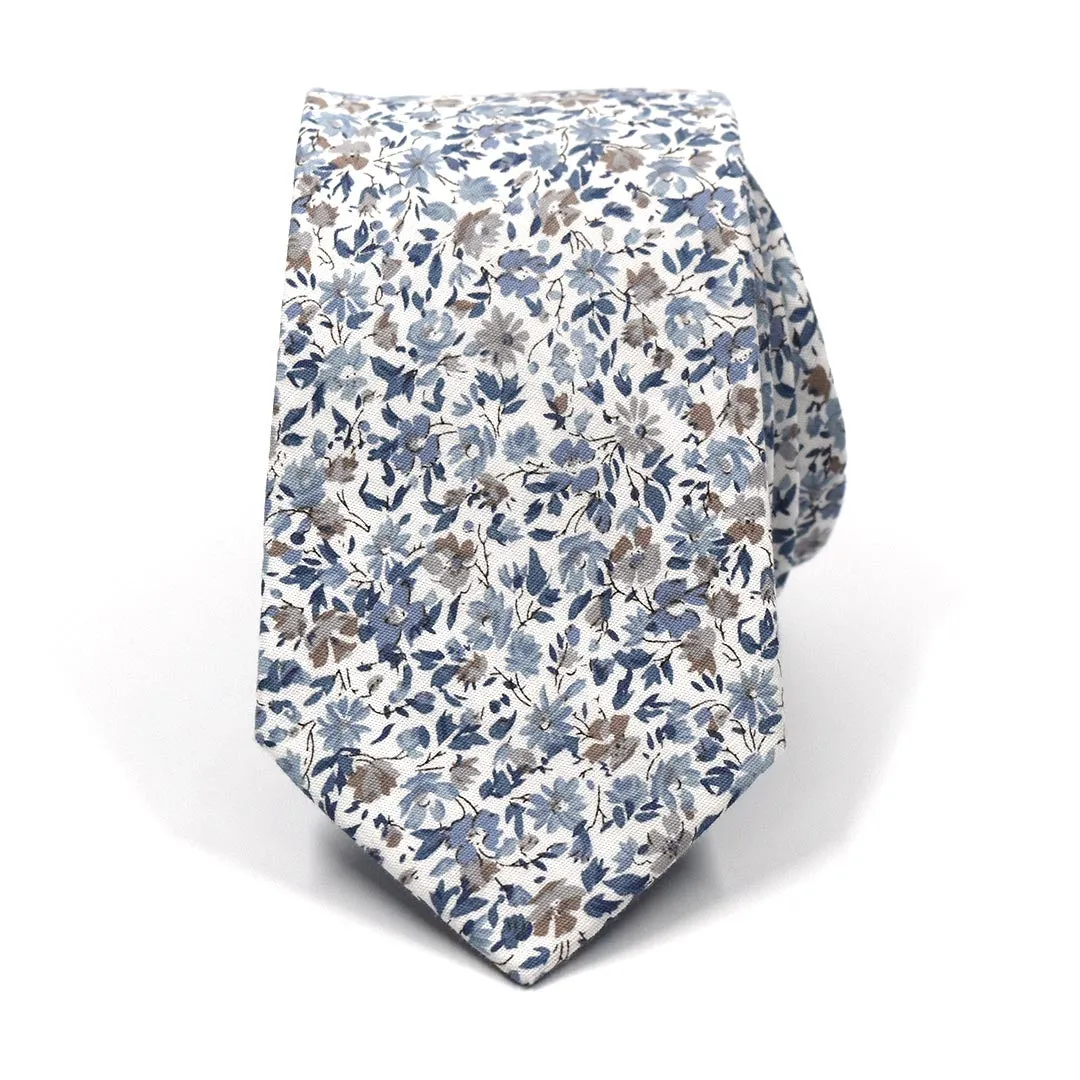 Floral Mist Blue Tie